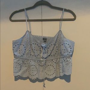 Aerie cropped lace top